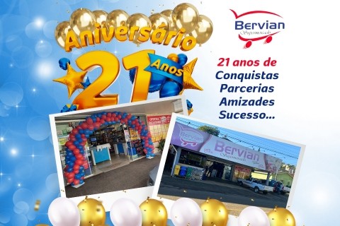 Supermercado Bervian completa 21 anos!